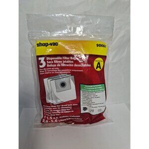 Shop Vac 90667 Genuine Type A Filter Bags ShopVac 1 - 1.5 Gallon 3 pack